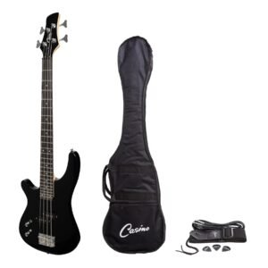 Casino CTB-24S-BLK '24 Series' Left Handed Short Scale Tune-Style Electric Bass Guitar Set
