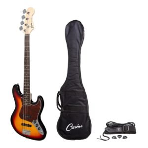 Casino CJB-21-TSB J-Style Electric Bass Guitar with a Gig Bag