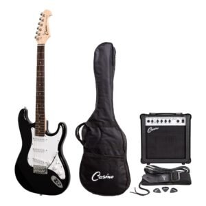 Casino CST-22-BLK TL-Series Electric Guitar and 15 Watt Amplifier Pack