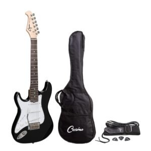 Casino CST-20L-BLK ST-Style Left Handed Short-Scale Electric Guitar Set