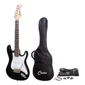 Casino CST-20-BLK ST-Style Short Scale Electric Guitar Set
