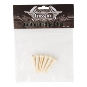 Crossfire CFBP-6P Acoustic Guitar Bridge Pins Set of 6 (Ivory)