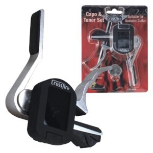 Crossfire Trigger-Style Acoustic Guitar Capo with Chromatic Tuner