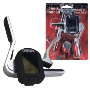 Crossfire CFC-WTC Trigger-Style Classical Guitar Capo with Chromatic Tuner