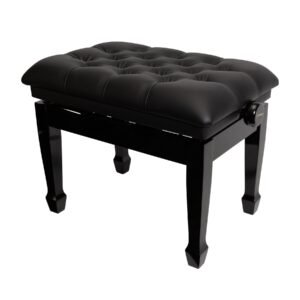 Crown CPB-31-BLK Deluxe Padded Adjustable Height Piano Stool