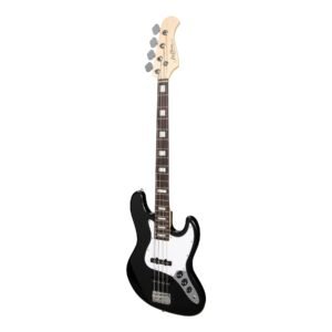 J&D Luthiers JD-JB-BLK 4-String JB-Style Electric Bass Guitar