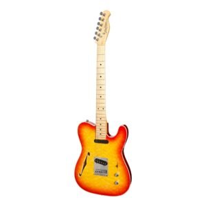 J&D Luthiers JD-TL3F-CSB Flame Maple Thinline TE-Style Electric Guitar