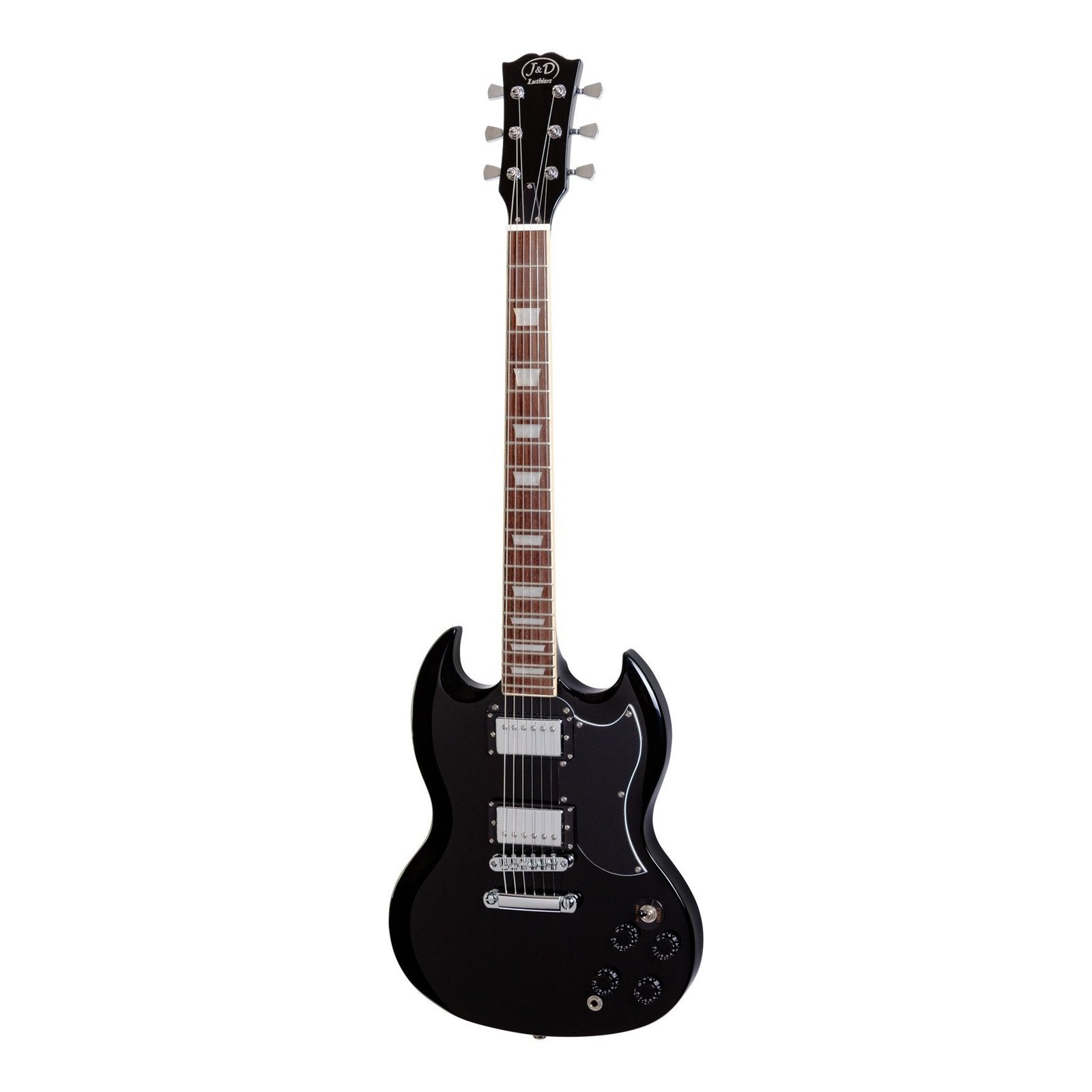 J&D Luthiers JD-DSG-BLK SG-Style Electric Guitar