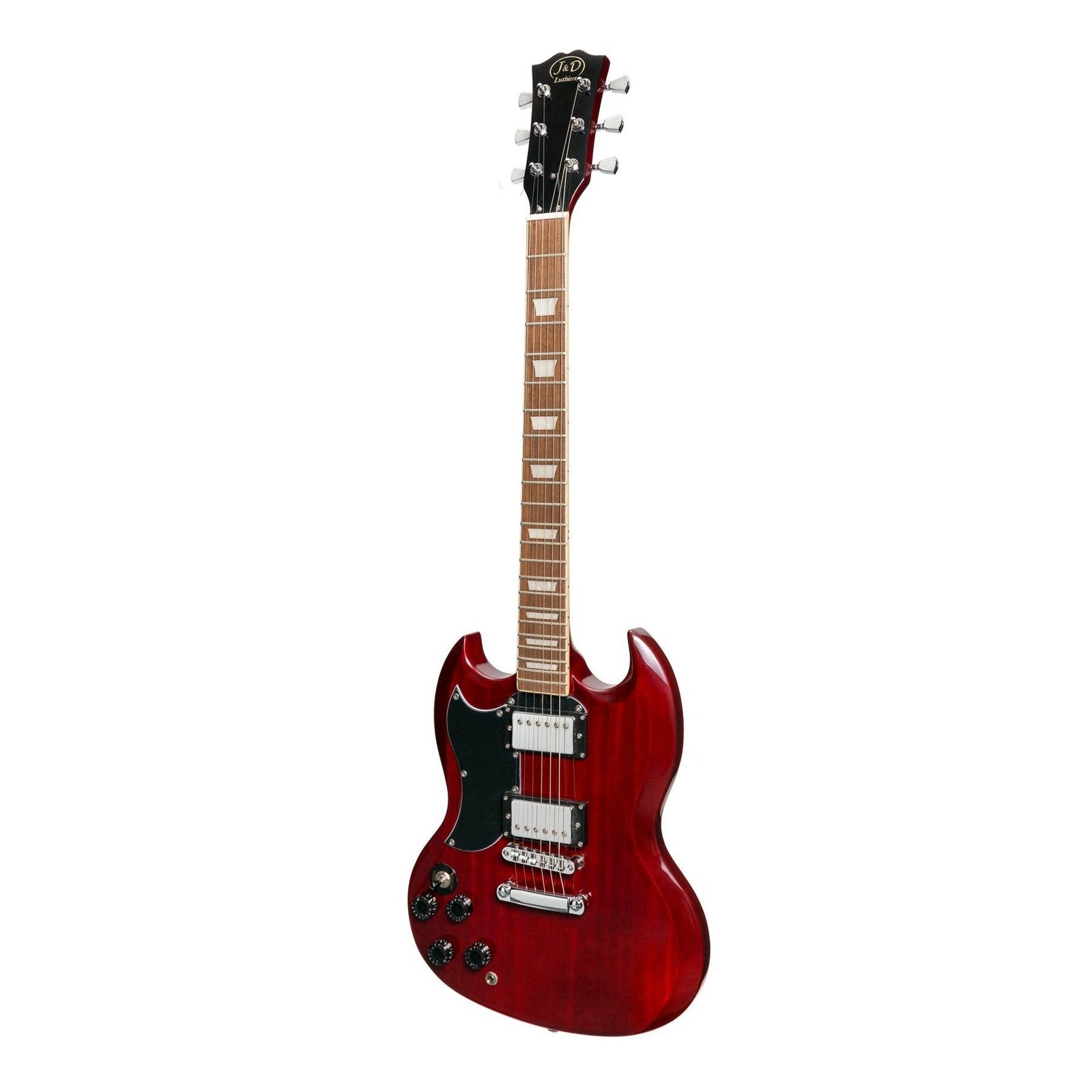 J&D Luthiers JD-DSGL-CH SG-Style Left Handed Electric Guitar